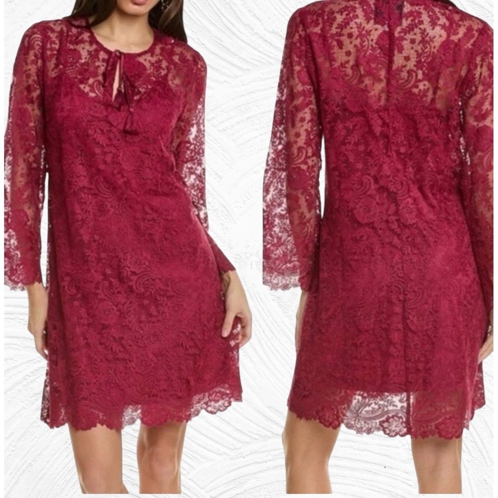 Johnny Was Large Harper Recycled Lace Mini Dress Smokey Rose Shift Fairy Wedding